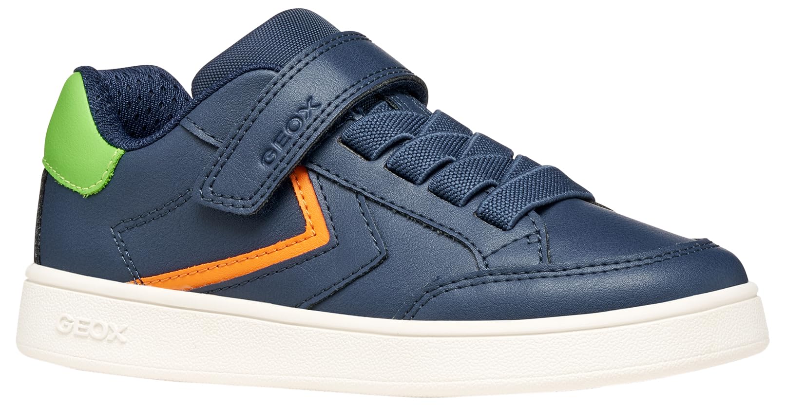 Geox J Eclyper Boy A Sneaker, Lt Navy Lime Green, 11 UK Child