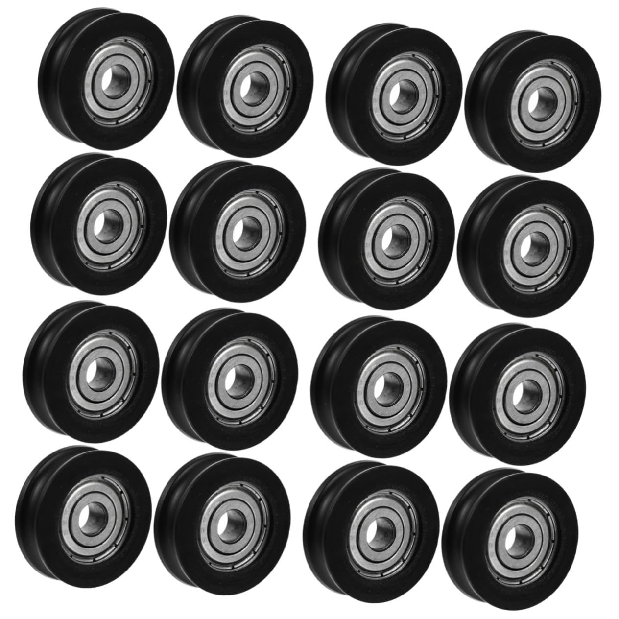 Alipis16 pcs Shutter Doors Track Doors and Windows Rigid Caster Closet Door Heavy Hanging Wheel Sliding gate Pulley Sliding Door U-Groove u sheave Guide Groove Wheel Pulley