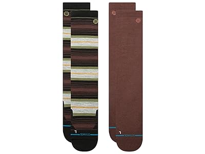 Stance Venture Ul Wool Snow 2-Pack Crew Cut Socks Shoes Brown : LG (US Men