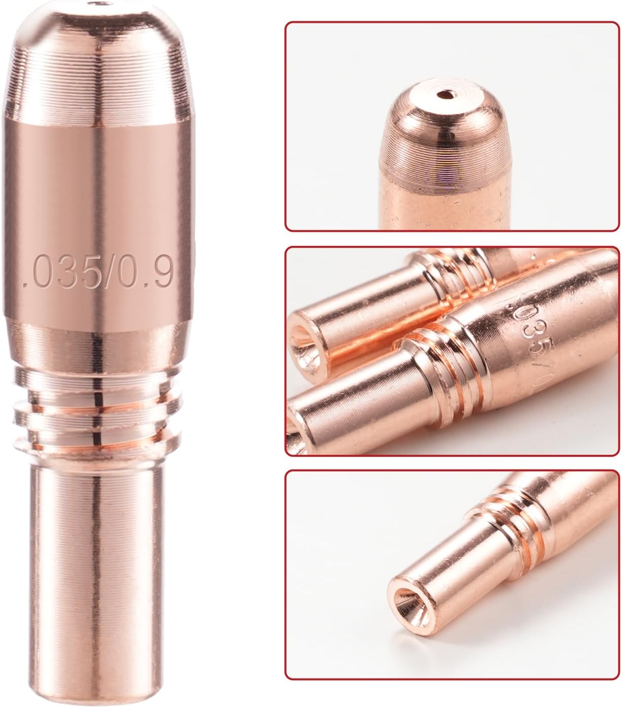 MIG Welding Contact Tips .035"(0.9mm) T-A035CH For Bernard Acculock-S Used With D-MA250 Gas Diffuser (20-PK)