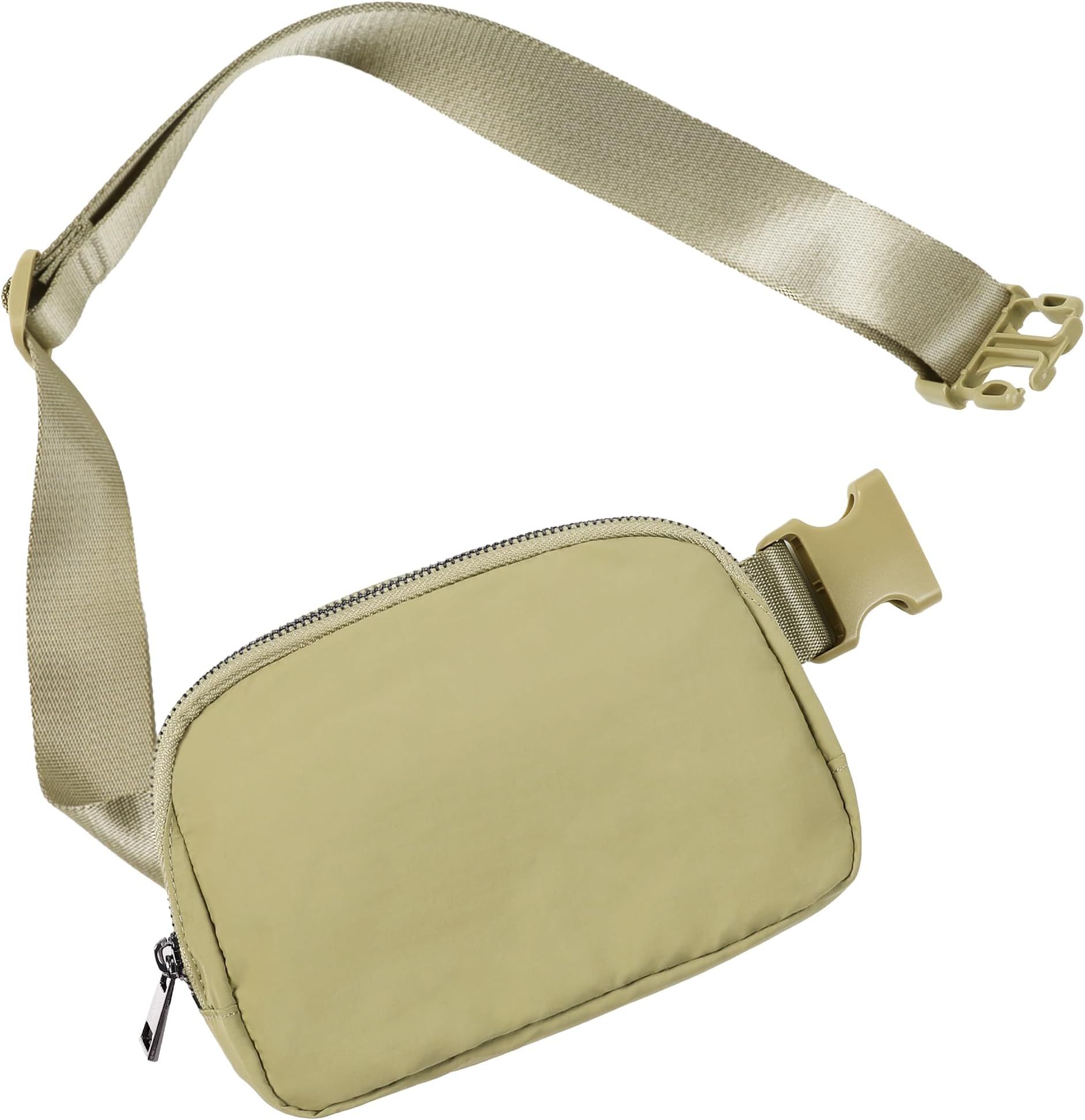Unisex Mini Belt Bag with Adjustable Strap Small Fanny Pack for Workout Running Traveling Hiking, Khaki Green