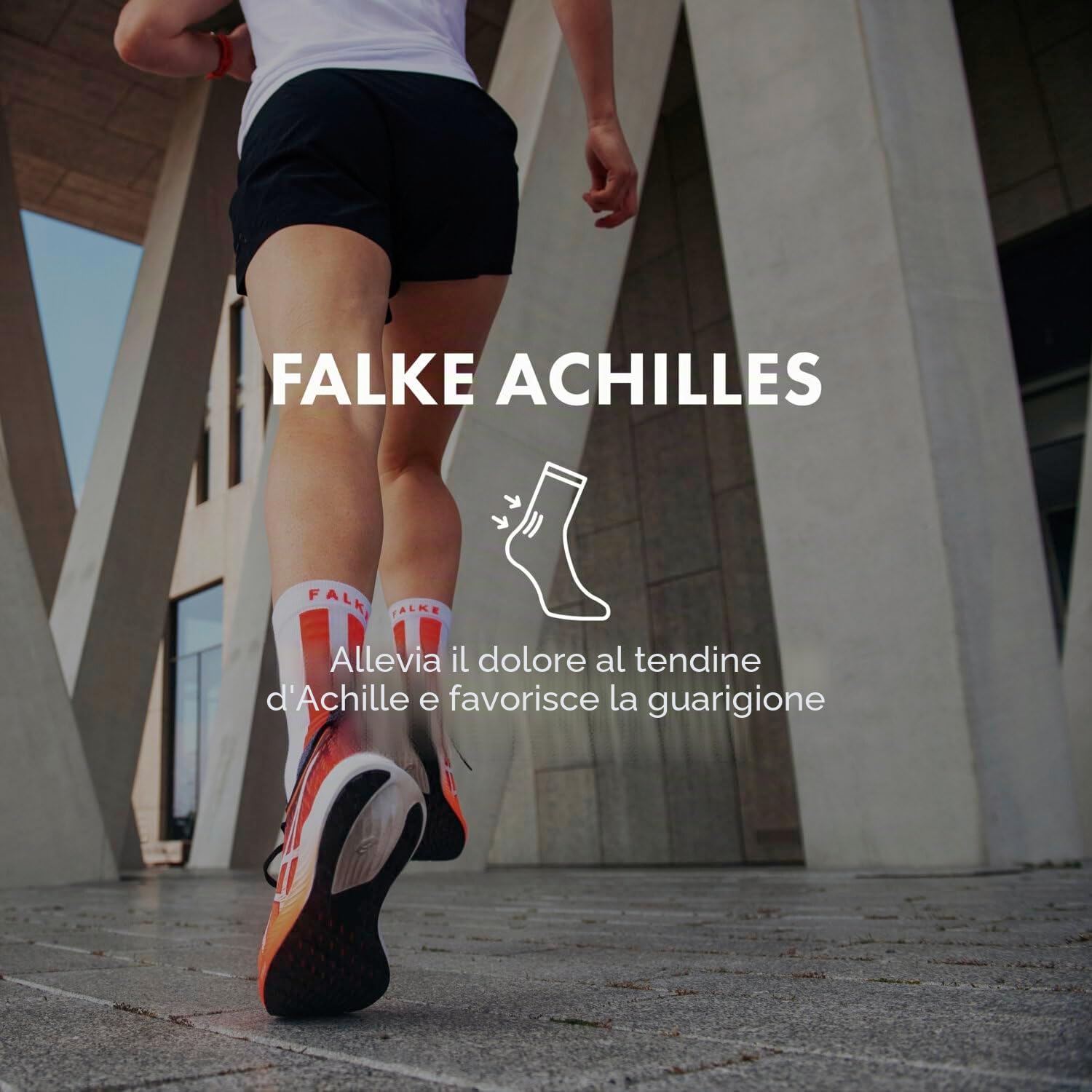 FALKE Achilles Uomo Calze Health | aiuta a curare i disturbi del tendine d'Achille