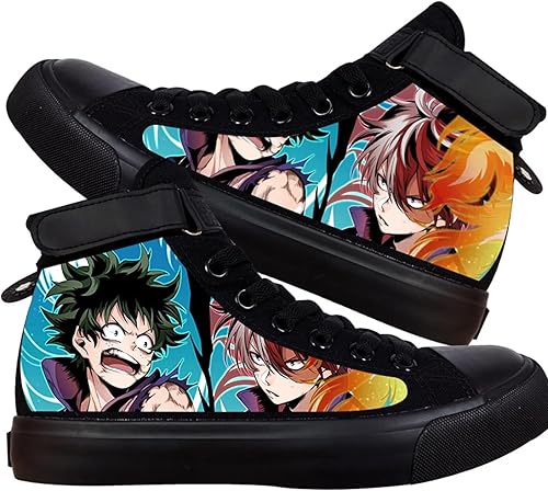 KPOP Mha Anime Shoes Merch Deku Bakugou Patrones Impreso Zapatillas Anime Cosplay Zapatos de caña alta
