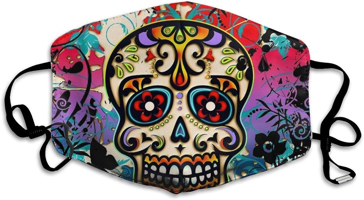 Garde Art Studio Mexican Sugar Skull Printed Facial Decorations for Women and Men (S1)