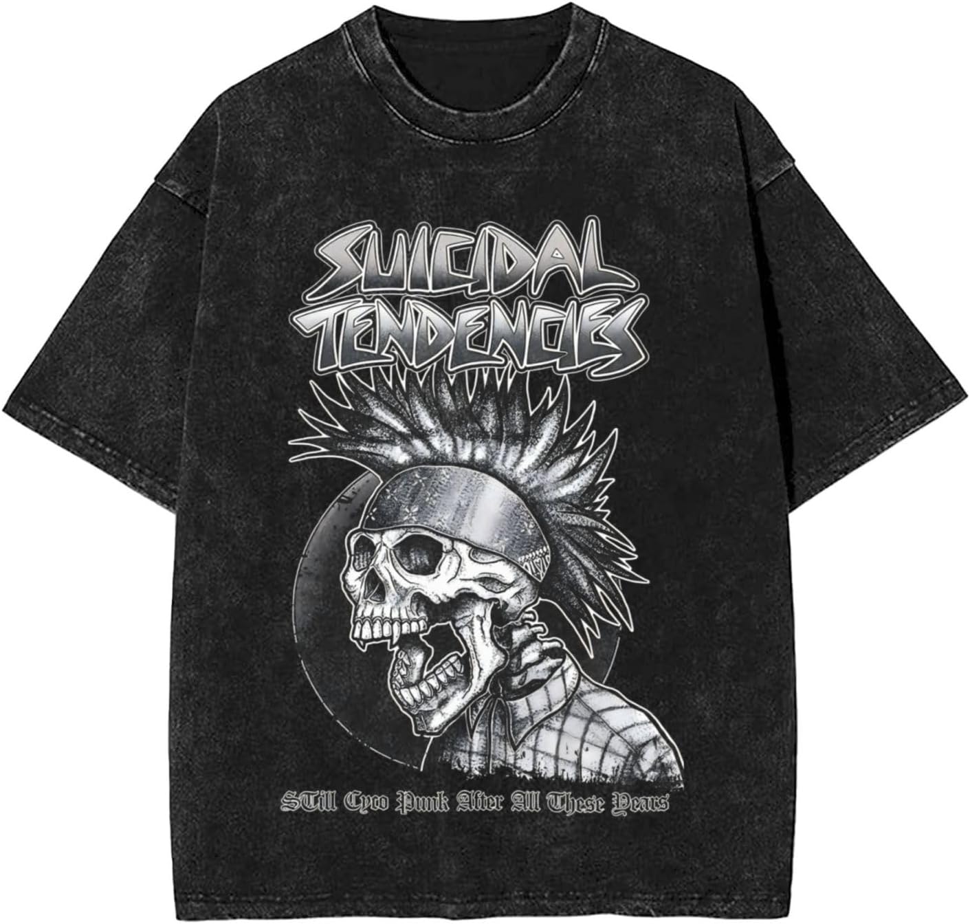 Music Shirt Men'S Loose Vintage Tee Print Crew Neck T Shirts Short Sleeve Top