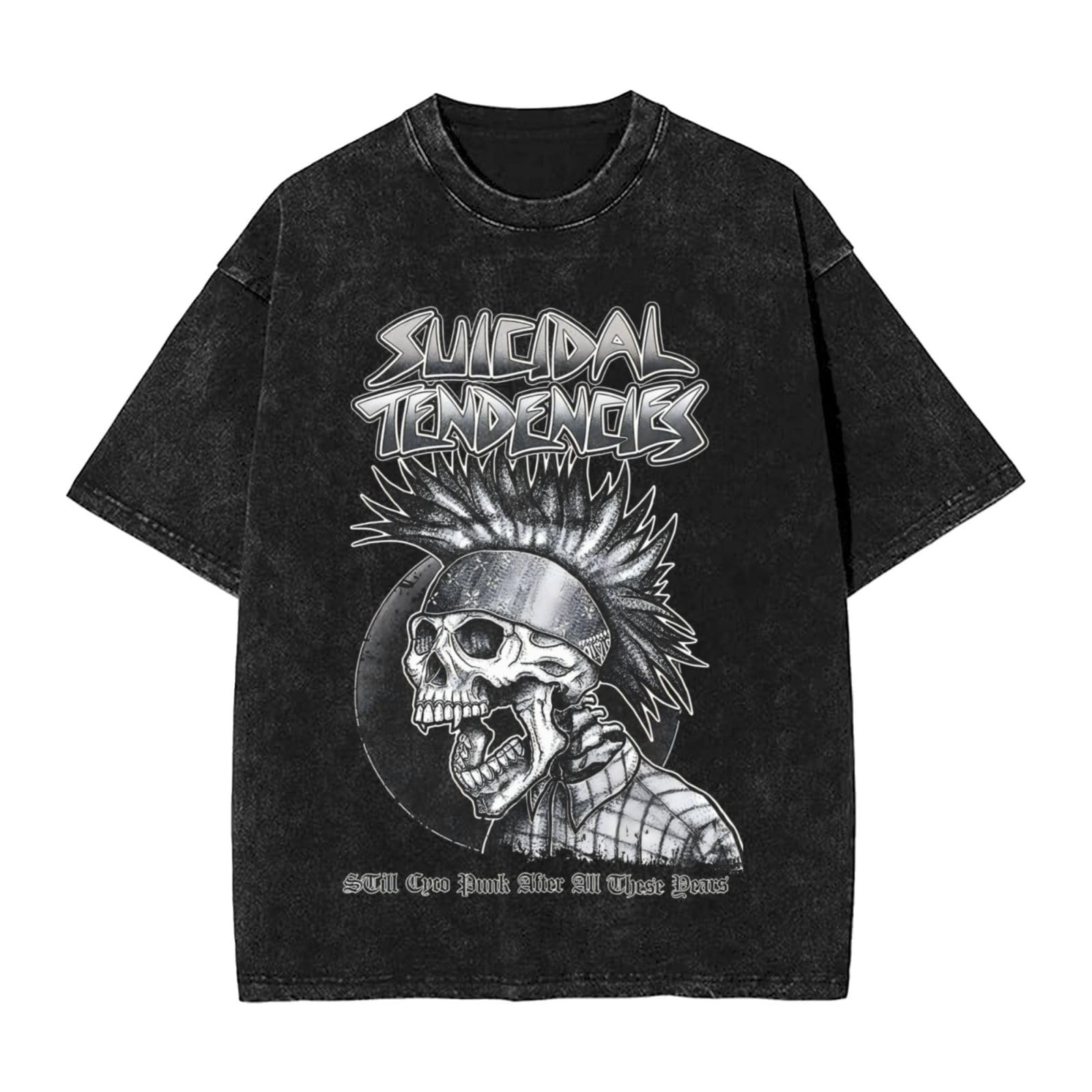 Music Shirt Men'S Loose Vintage Tee Print Crew Neck T Shirts Short Sleeve Top