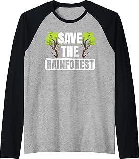 Save the Rainforest saves the rainforest Amazona Brazil Raglan Baseball Tee