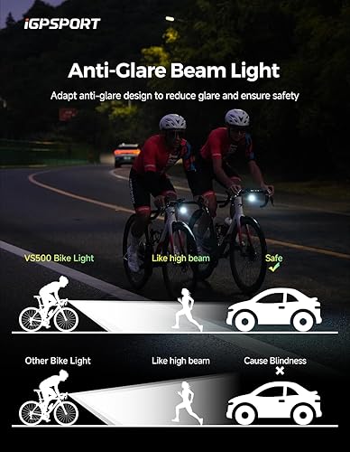 Miniatura 6 de iGPSPORT Smart Bike Light, 50080012001800 Lumens Bright Bicycle Headlight for Night Riding Cycling Rechargeable Waterproof