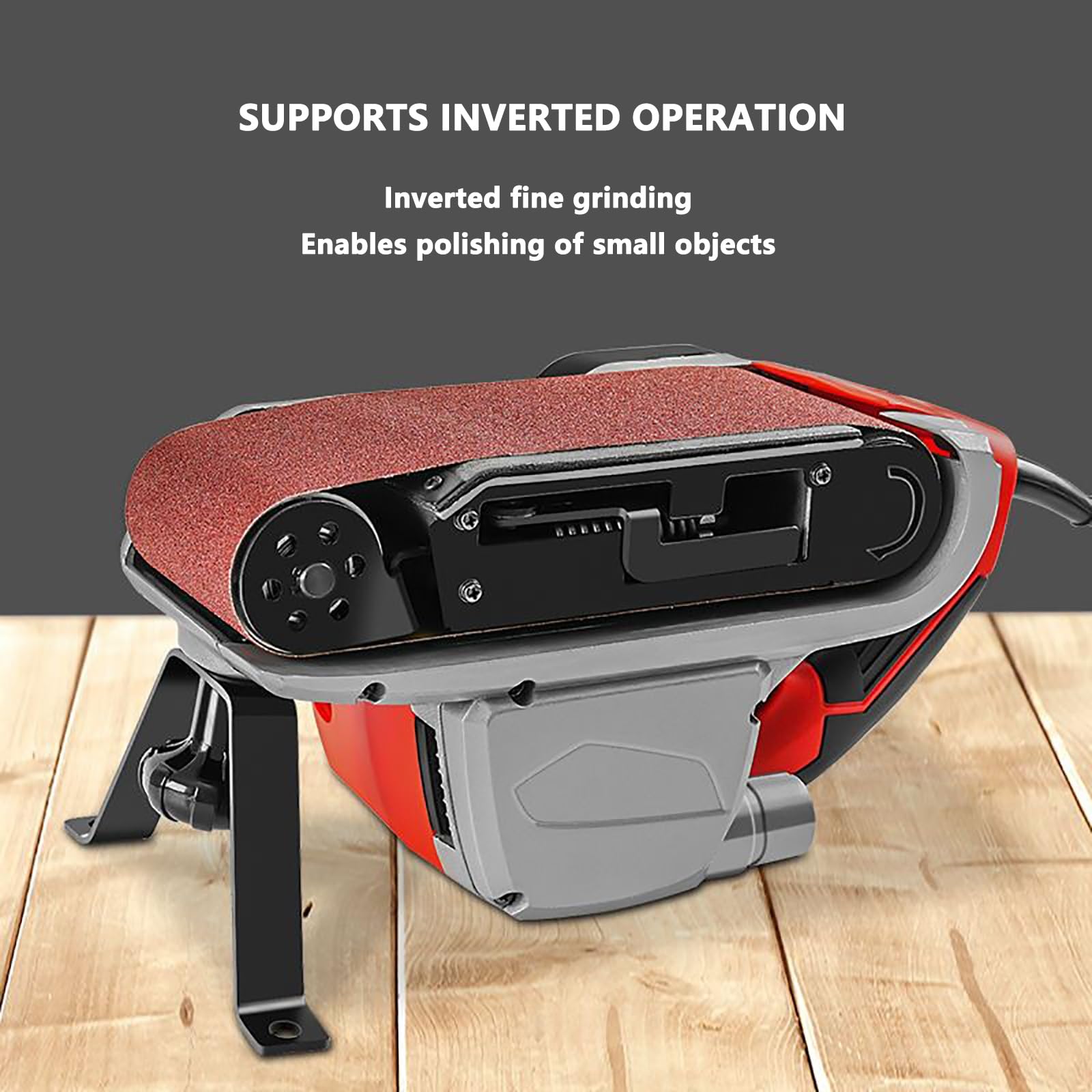 Lijadora de banda, Herramienta lijadora eléctrica 500 RPM con 50 bandas y bolsa de polvo,Lijadora eléctrica ideal for trabajar la madera,adecuada for trabajos lijado,pulido y eliminación de virutas