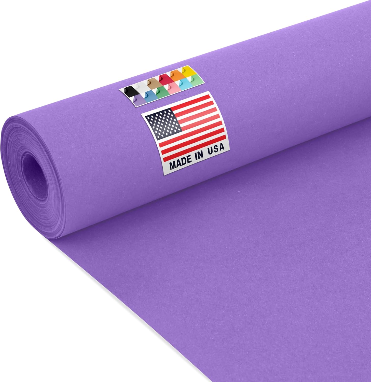 USA Made 24" x 1200" Lilac Kraft Paper Roll, 45 lbs Thickness, American Quality Colored Kraft Paper for School, Arts & Crafts, Bulletin Board - Odorless, Non-Toxic, Safe for Kids