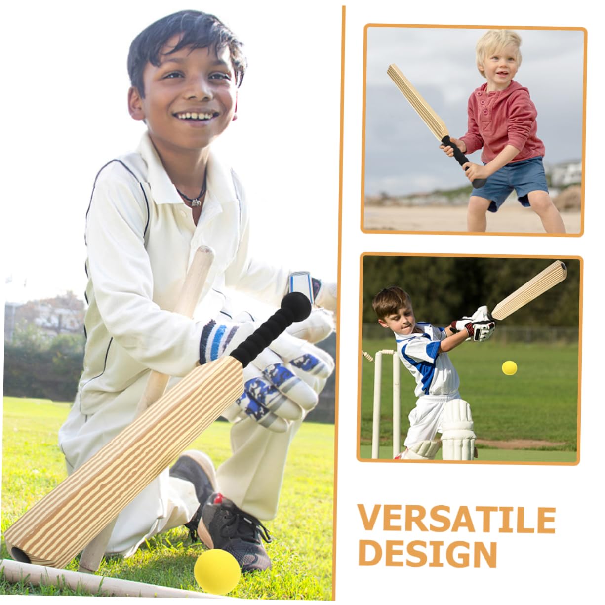 Toyvian Batte de Baseball en Plastique EVA 4Pcs Équipement d'Entraînement Sport Familial