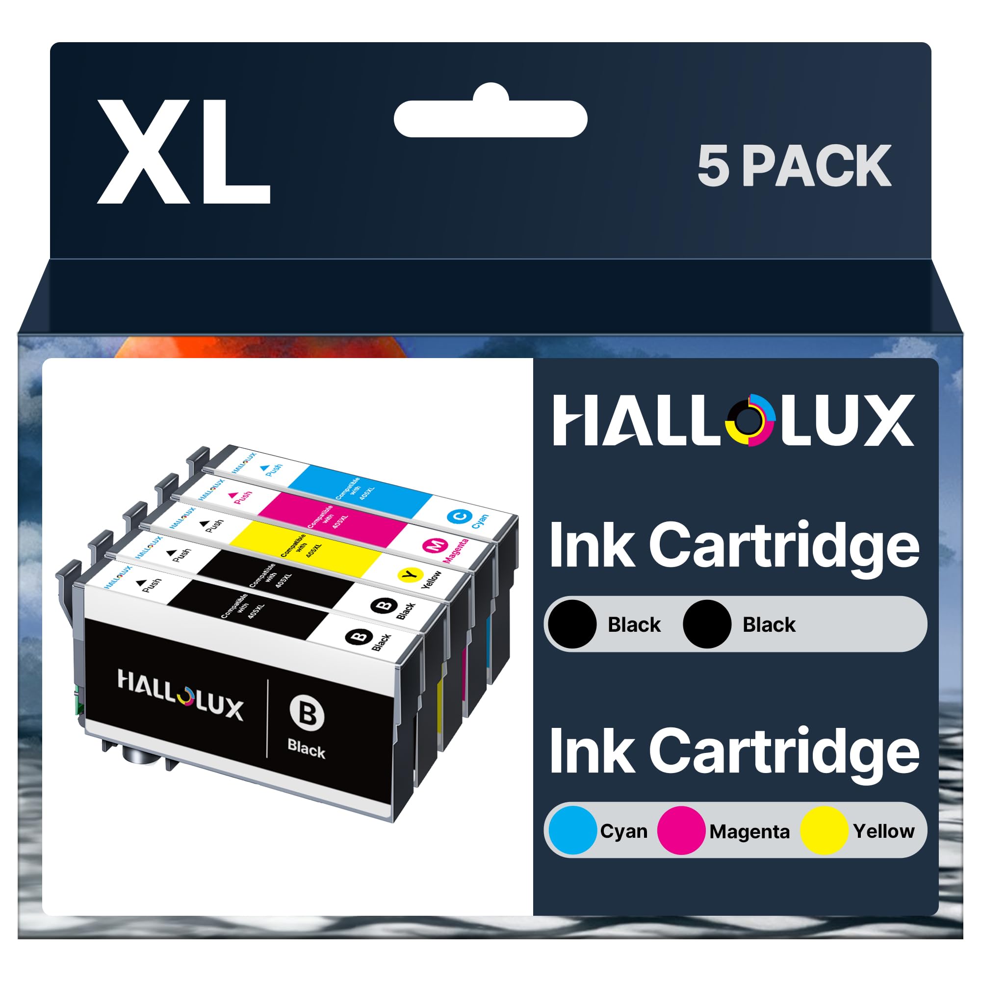 405XL Multipack 405 XL Druckerpatronen 405 Kompatibel für Epson 405 für Epson Workforce Pro WF-4820 Patronen WF 3820 WF 3825 WF-4825DWF WF-4830DTWF WF-7830DTWF WF-7835DTWF WF-7840DTWF (5er-Pack)