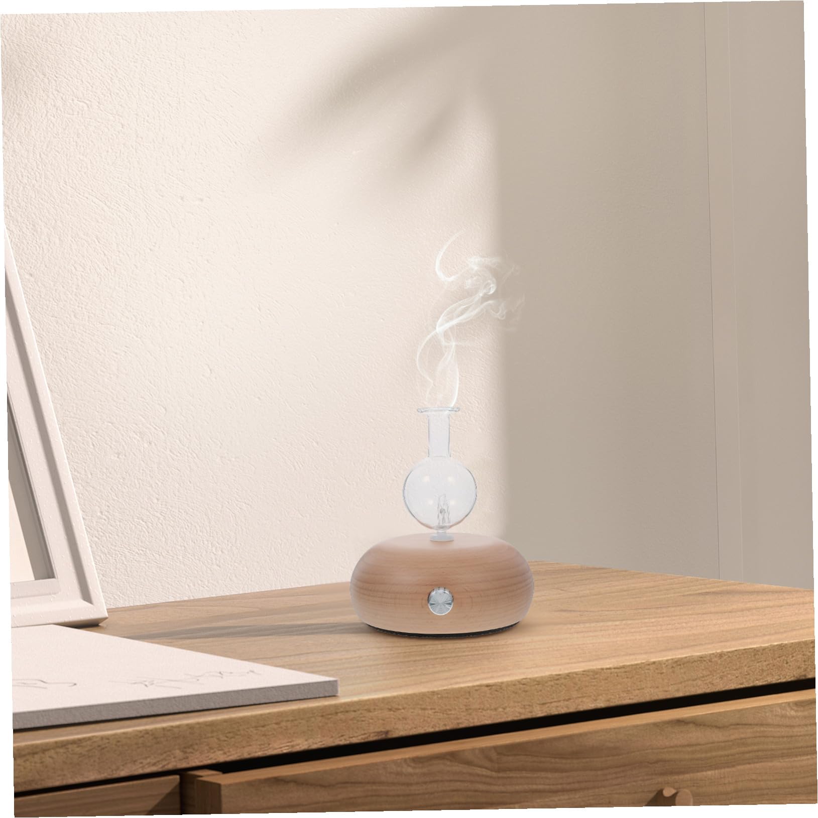 Difusor Función Aceites Botella el con de Madera Esenciales de en de Vidrio Ajustable de Niebla Purificar Aire Varios Estilos y para Sala de Yoga y Sala de Estar Varios Estilos