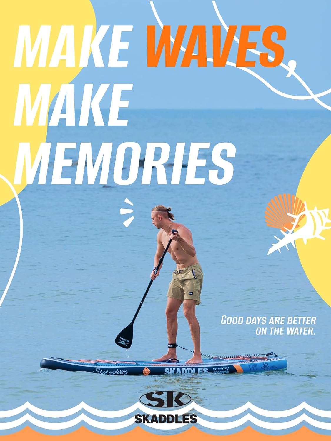 11’6 × 35" Inflatable SUP–Super Wide, Stand Up Paddle Board for Adults, Youth, Family & Pets, High Weight Capacity, Non-Slip EVA Deck, Premium Accessories
