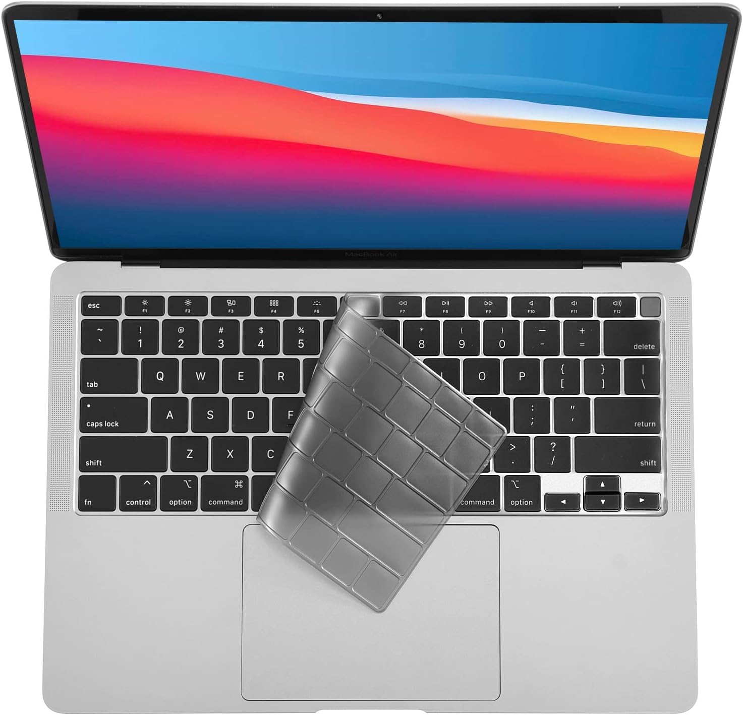 Linum Keyboard Cover for MacBook Air M1 13 inch 2020 Model - A2337 Ultra Thin Protector Waterproof Dust-Proof Keyboard Skin - Translucent Grey-image-44