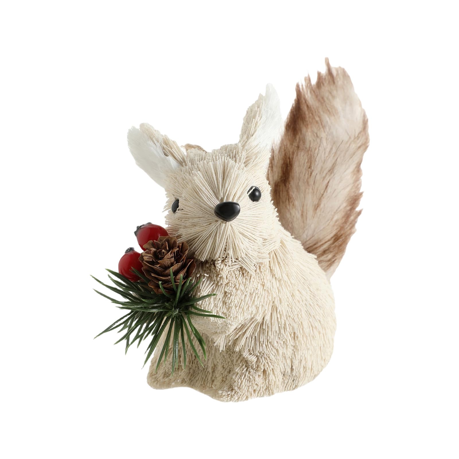 HZBB Holiday Squirrel Ornament for Christmas Decorations Rush Grass Foam Craft Holiday Tree Window Decoration Rush Grass Decoration