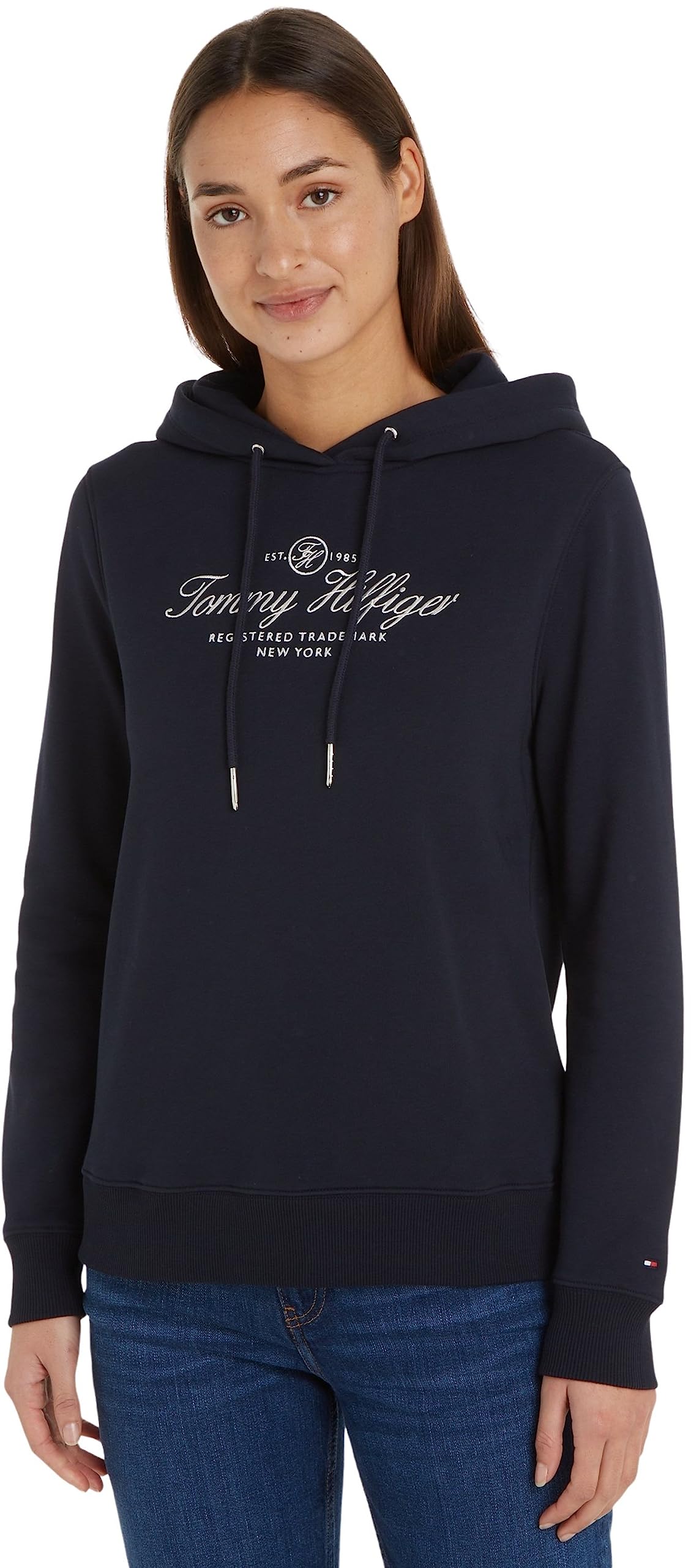 Tommy Hilfiger Women's Hoodie Regular, Blue (Desert Sky), S