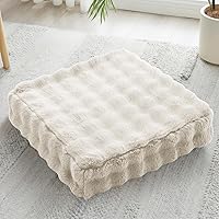 Vista 27 de 2 Piezas Almohadas de Espuma de Alta Densidad para Piso - Almohadas Grandes Mejoradas para Asientos de Adultos - Cojín de Piso para Exteriores