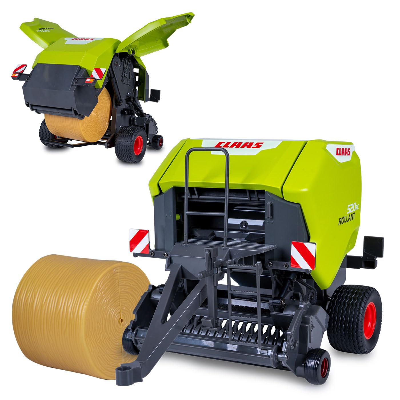 JAMARA 405237 Claas Rollant 520 Rotopressa per trattore RC 1:16 - Accessori agricoli, idea regalo per bambini, carico e scarico, segmenti rotanti manualmente