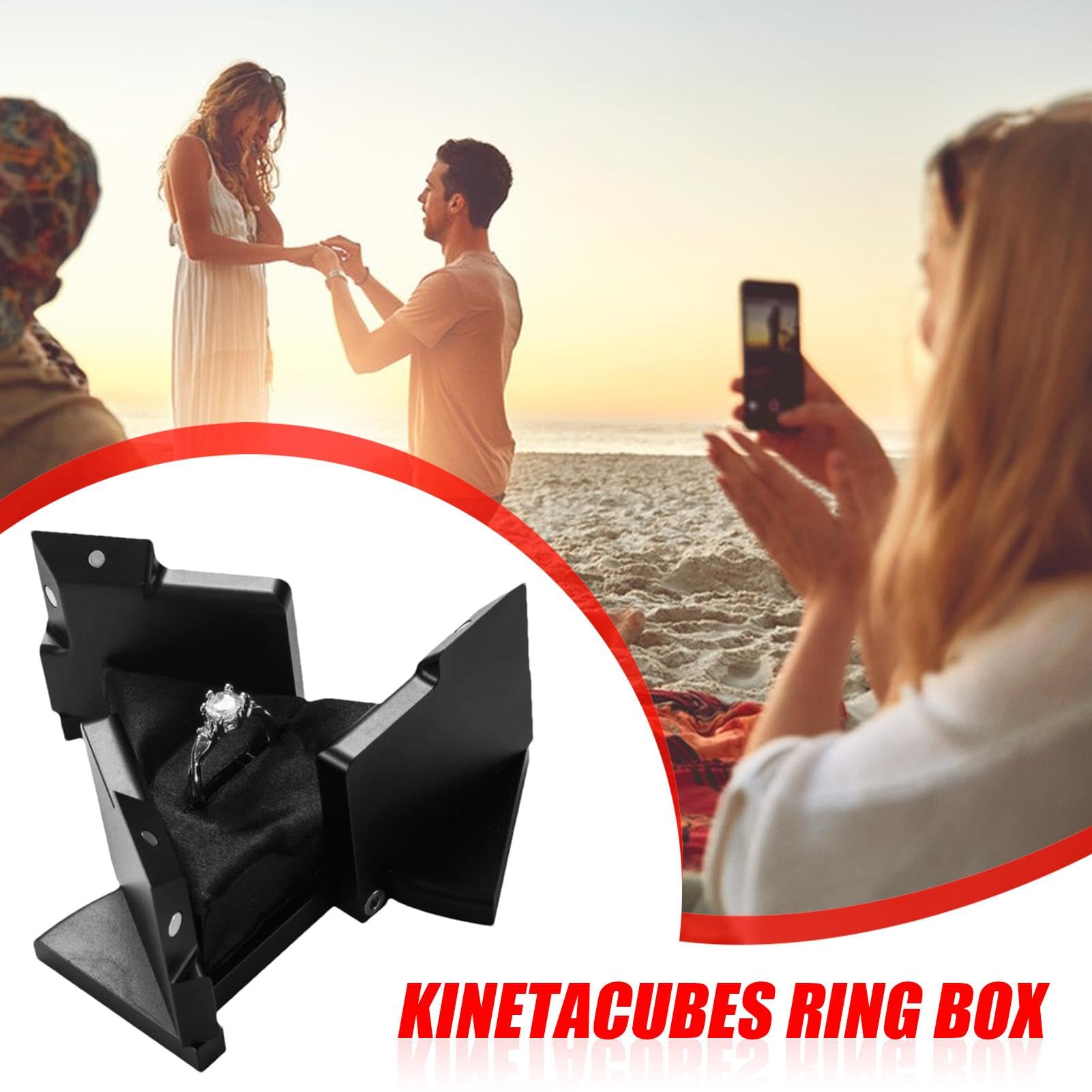 Sortijas Día Boda Dinámica De Anillos Cubo, Joyero Para Mujer | Kinetacubes Hombres Adultos Familia Amigos Almacenamiento Hogar Año Nuevo Chino San Valentín Boda Propuesta