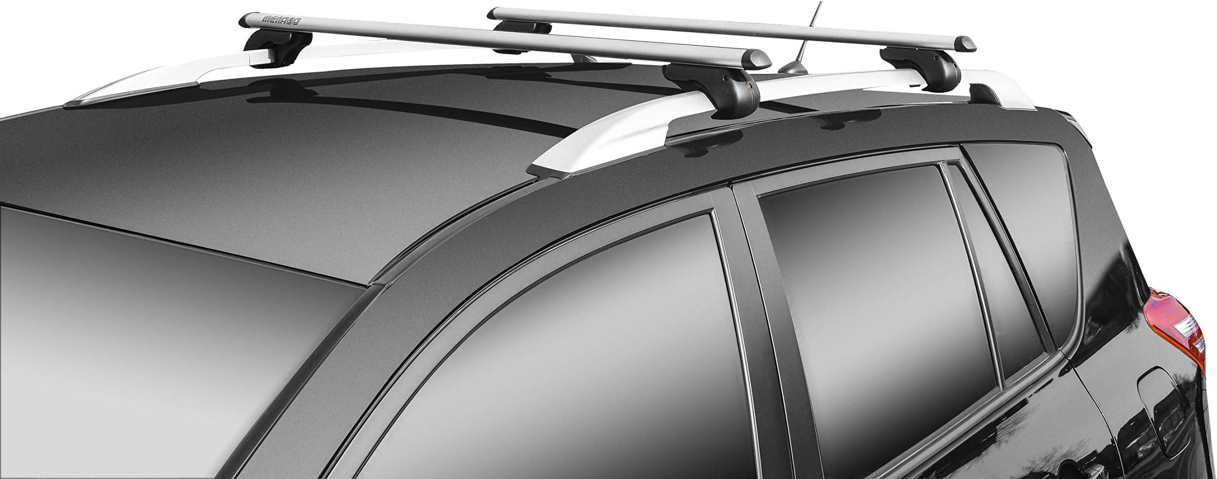 Barre Portatutto BRIO In Alluminio Per Auto Con Rail Alti - Portata 90kg, Lunghezza 135cm, Modello XL - Foto 13