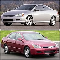 Vista 7 de Conjunto de faros delanteros Accord 2003 2004 2005 2006 2007 para Honda Accord 2003-2007 2/4dr lente transparente carcasa cromada con reflector