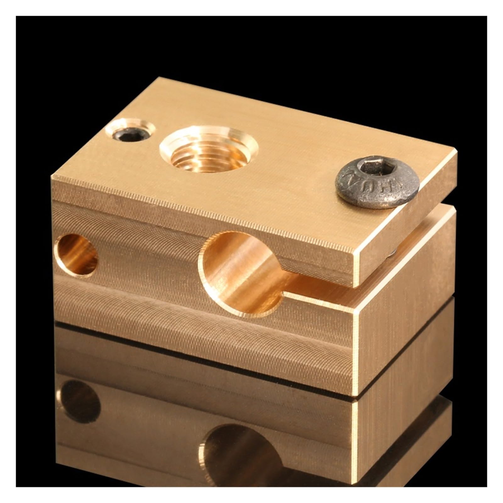 Blocco riscaldante in ottone per V6 J Head, 23x16x11.5mm | Parte hot end per stampante 3D, sensore da 3 mm, alta temperatura, blocco esteso(D)