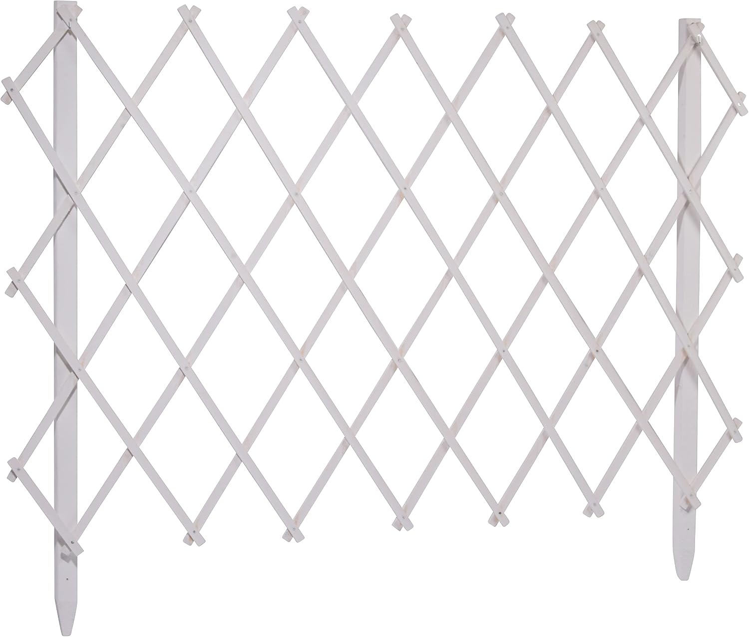 dobar® Green Label 29181FSCe Foldable Trellis Size L | Trellis Solid Wood | Climbing Aid for Trellis | Trellis Net for Climbing Plants | Privacy Screen for Patio/Balcony | 160 x 120 cm | White