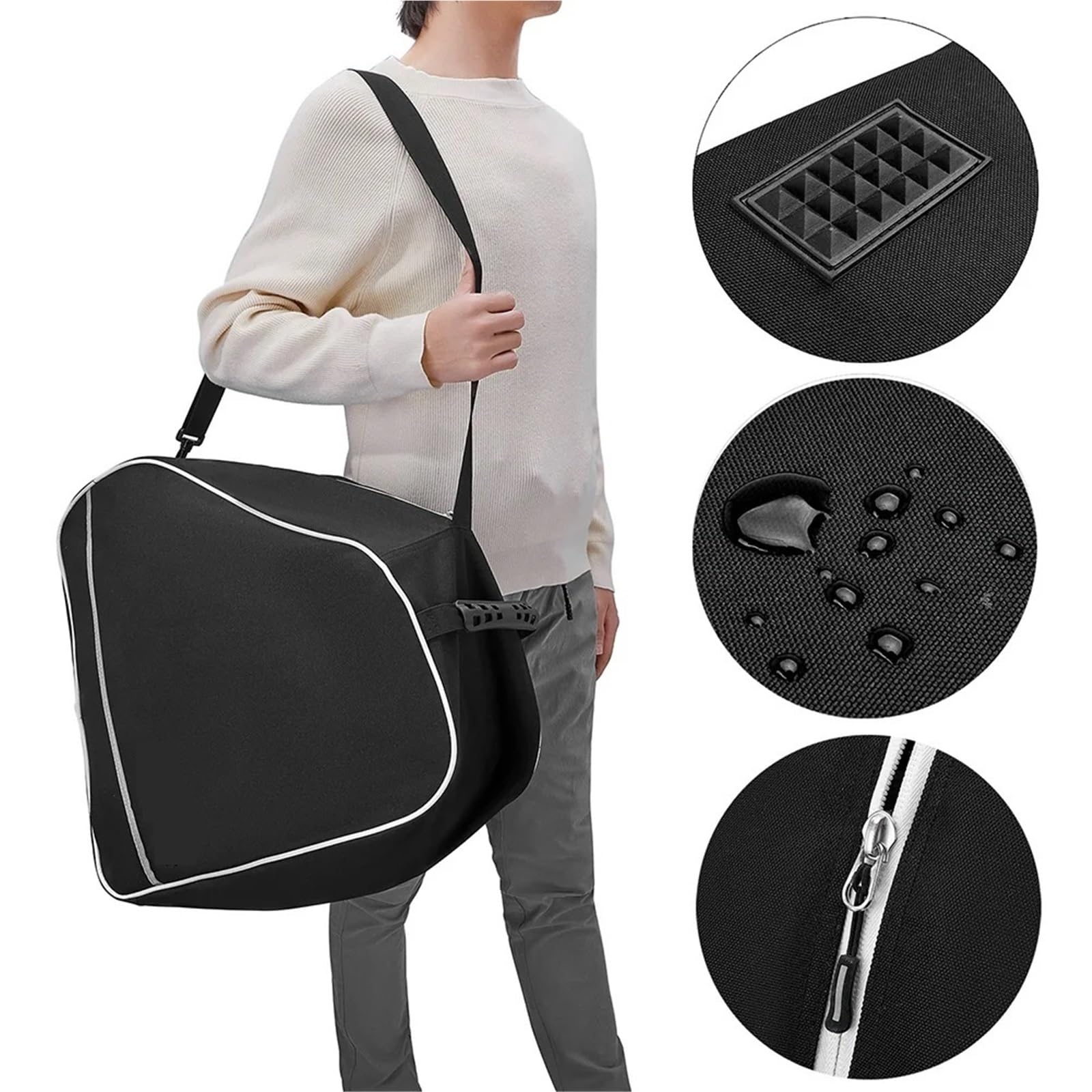 Skischuhtasche, wasserdichter Skischuh-Reiserucksack, All-in-One-Skitasche for Skihelme, Brillen, Handschuhe, Skizubehör Skistiefel Rucksack