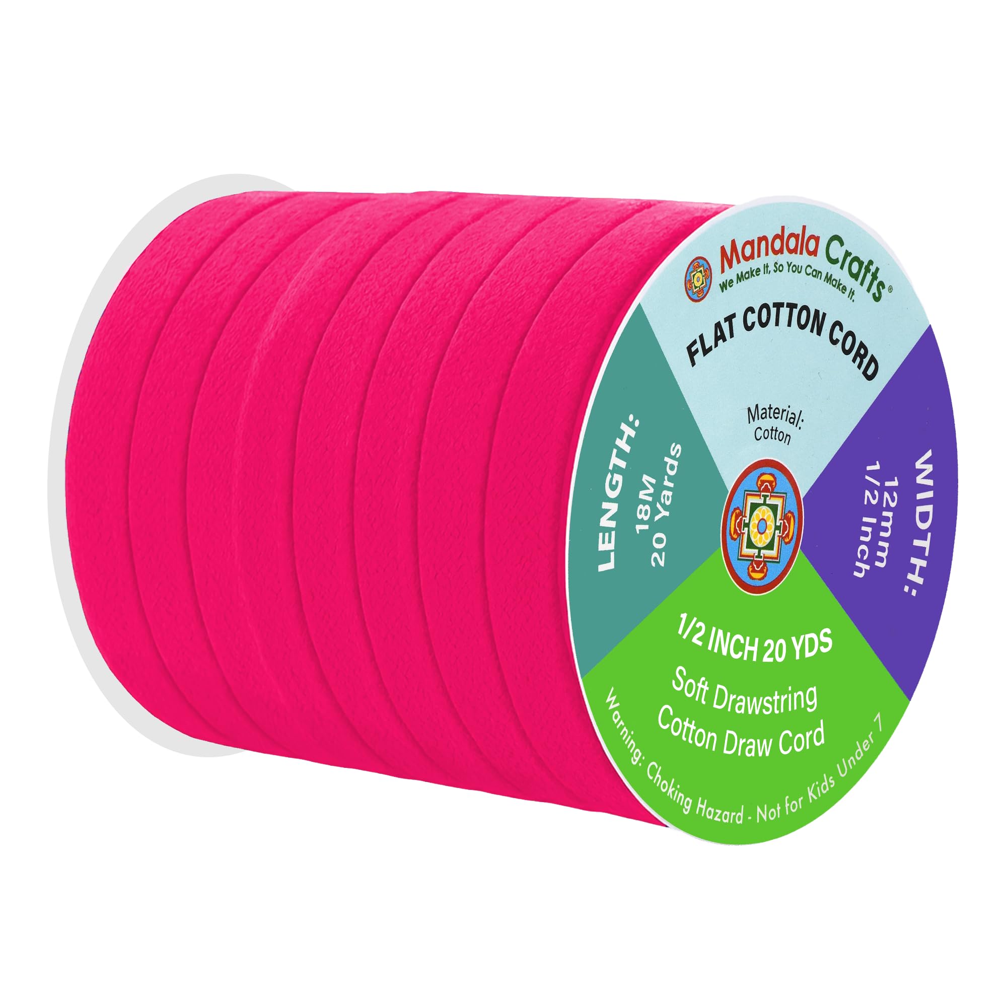 Amazon.com: Mandala Crafts Hot Pink Flat Drawstring Cord