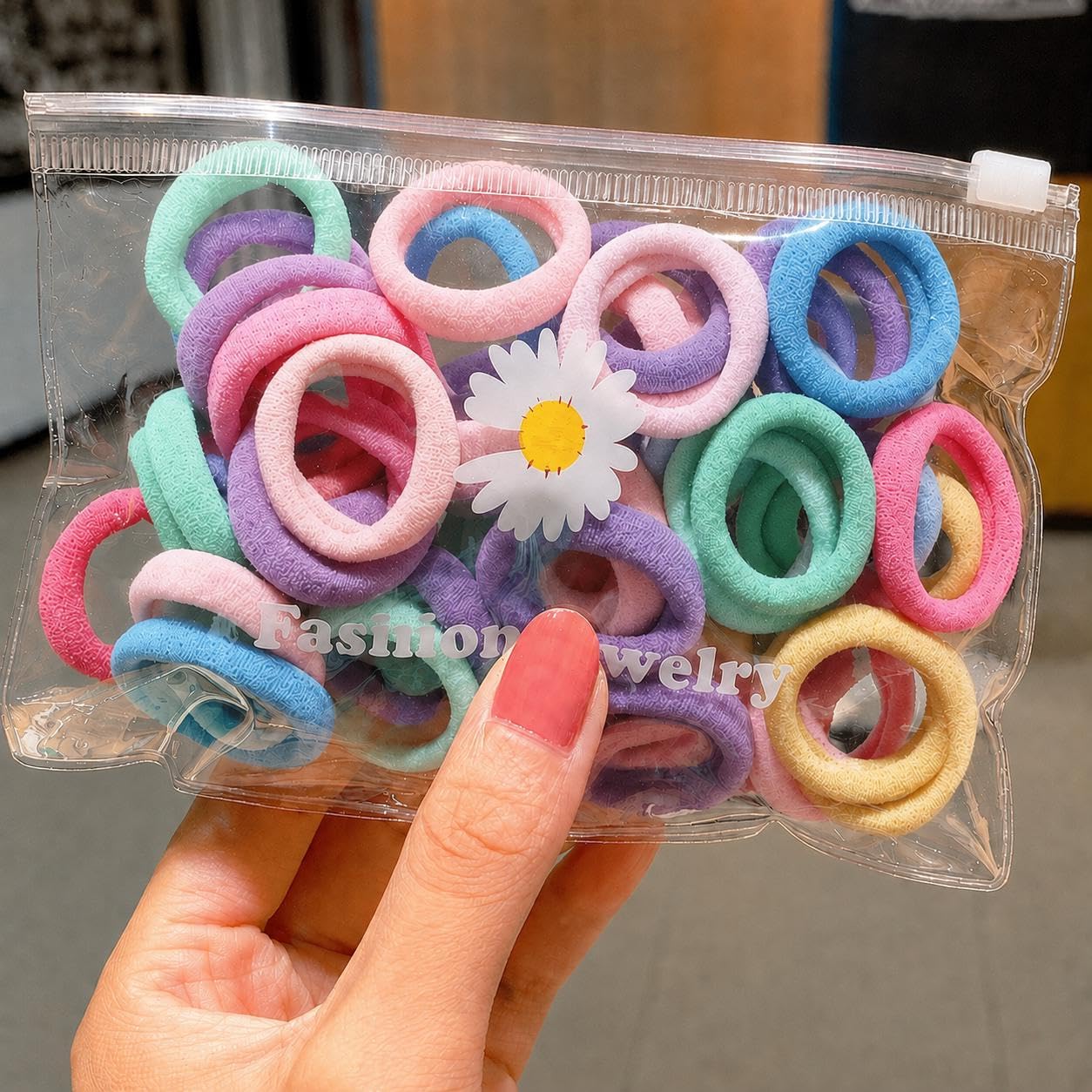 Nylon Elastic Hair Ties, Seamless Stretch Hair Bands for Ponytails, Braids, Daily Styling, Sports and Gym Workouts