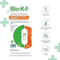Vista 3 de Bio-K+ Advanced Bowel Support Probiotic – 50 Billion CFU – Vegan, Gluten-Free, Non-GMO – Supports Digestive Health & Regularity – for Men & Women