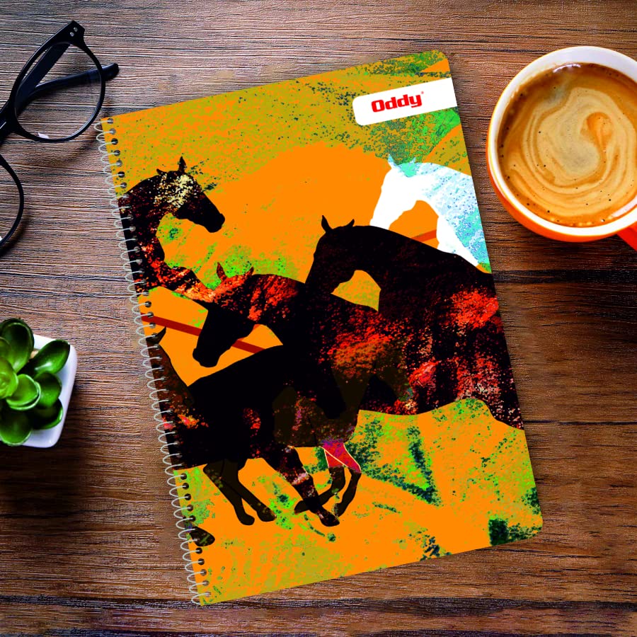 Oddy Wirebound Spiral Notebook - Ruled, B5 size with 300 sheets and 5 subject variants 4