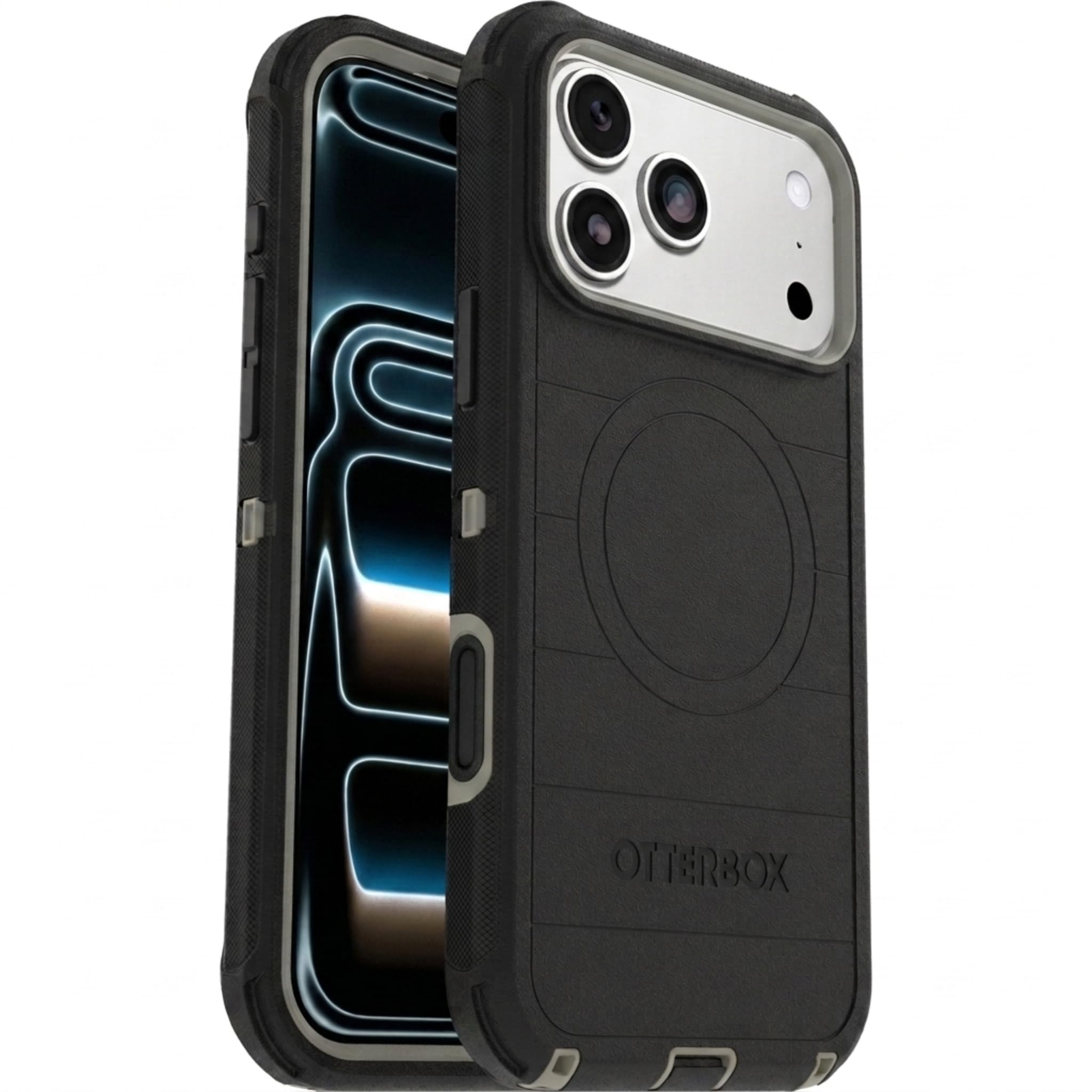 Photo 1 of OtterBox iPhone 18 Pro Max & iPhone 17 Pro Max (Only) Defender Series Case - Graphite Shadow (Black & Grey) - Snaps on MagSafe - Tough - Rugged & Durable - Multi-Layer - Impact Absorbing iPhone Case