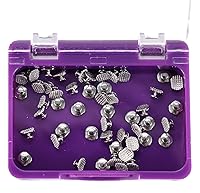 Vista 9 de 50 unids/caja de ortodoncia dental lingual botones linguales unibles botones linguales con ganchos de tracción, base de malla