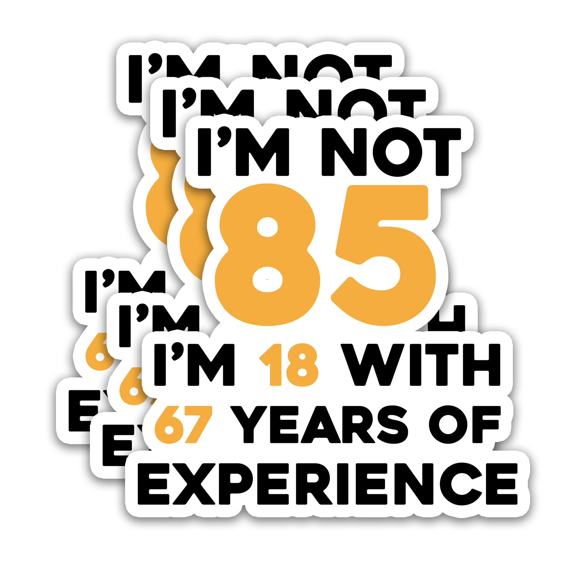 Sticker I'm Not 85 étanche pour réparer le style usé d'une gourde ou d'un ordinateur portable
