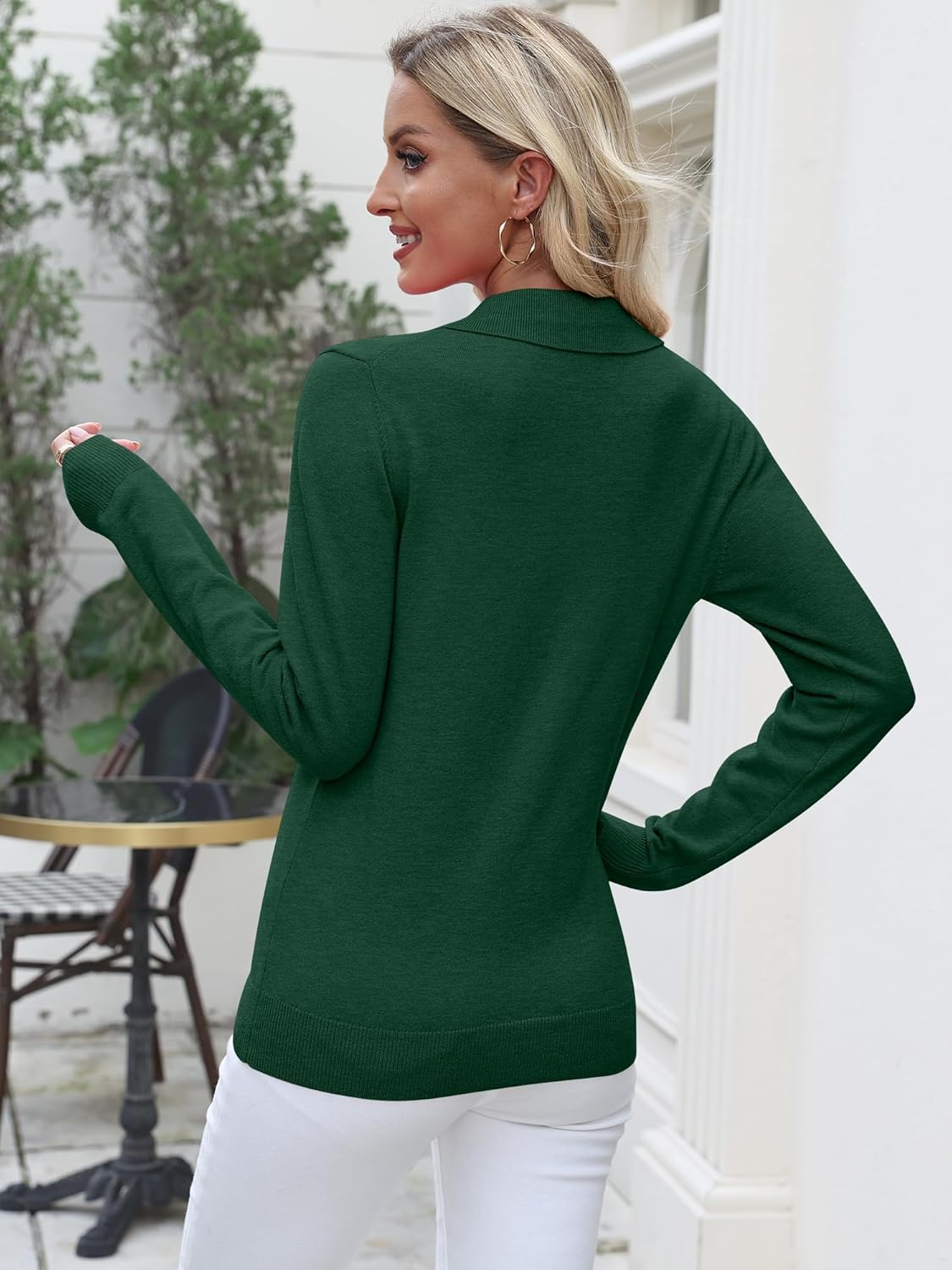 ANRABESS Womens Long Sleeve Polo Sweaters Knit Button Shirt Lightweight Dressy Casual Basic Pullover Tops 2025 Fall Fashion - Image 5