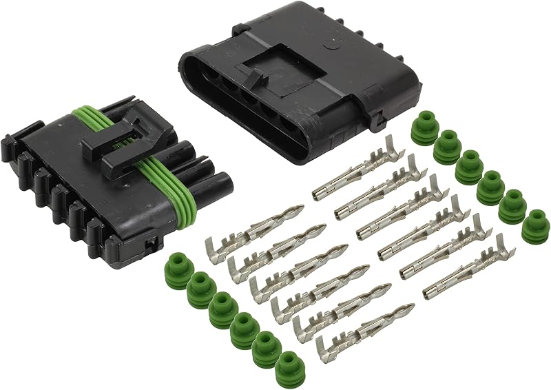 Kit de conector Weather Pack Fastronix Solutions com trava, 6 pinos – 1 unidade