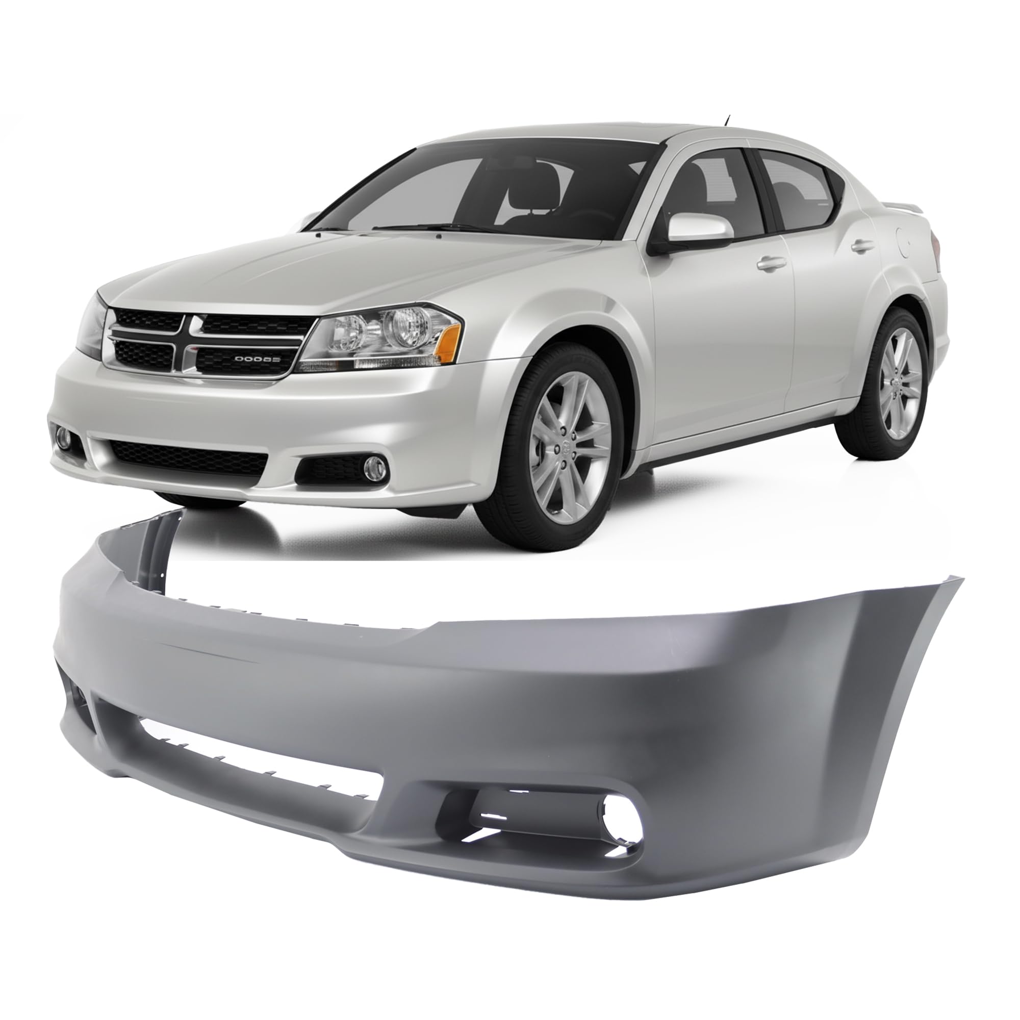 FitParts Compatible with Dodge Avenger 2011–2014 Front Bumper Cover