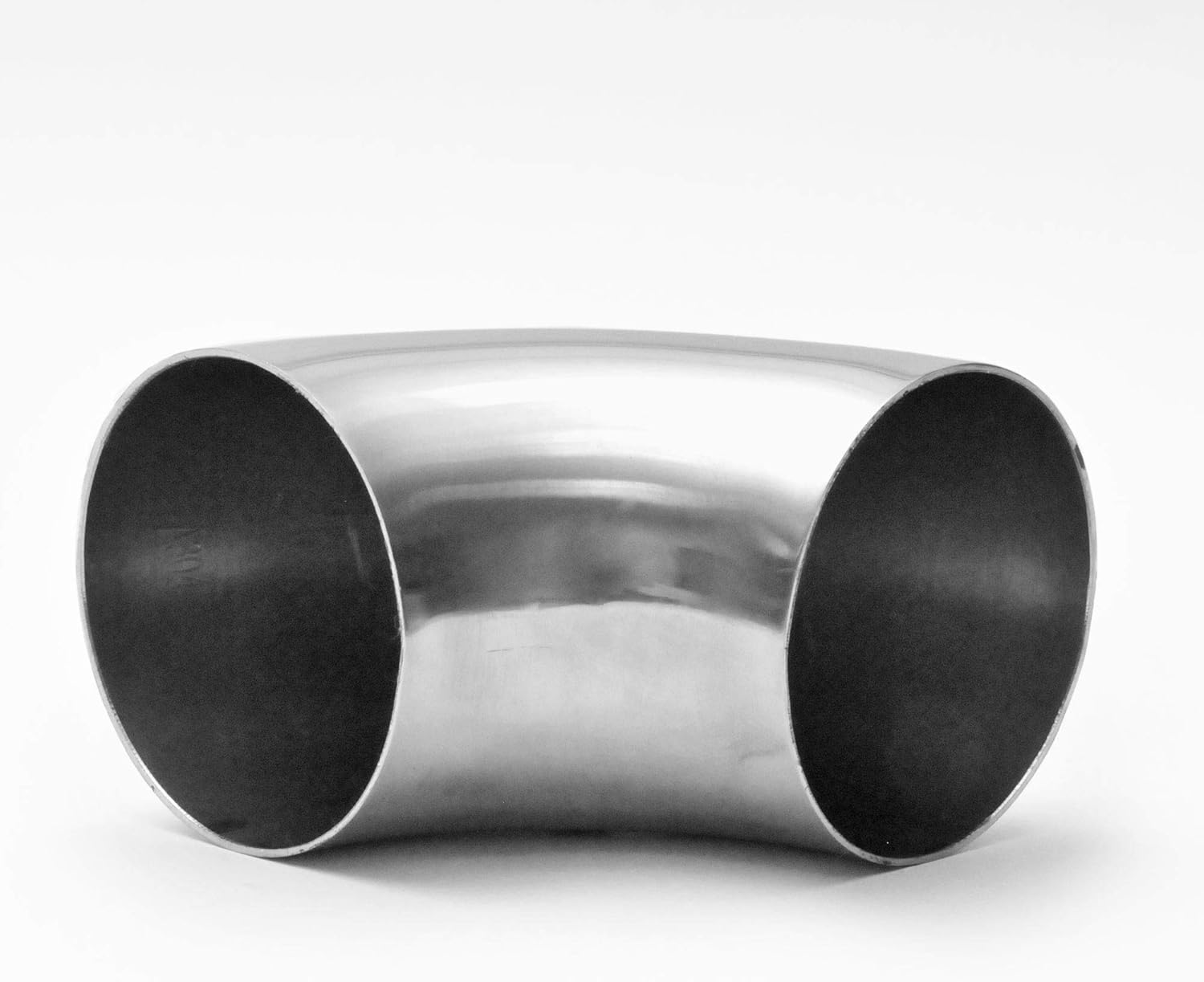 Krator 3" OD Stainless Steel 90° Mandrel Bend Elbow Exhaust Pipe- 3" Tight Bend Radius- 16GA/.065" Wall Thickness, Chrome (PIP404)