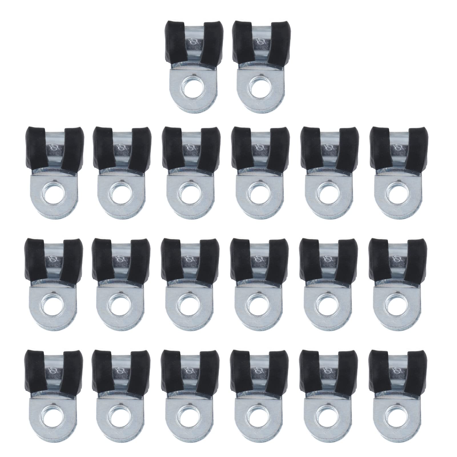20 Stuks R-type Slangklemmen – 304 Roestvrij Staal, 10 Mm – Herbruikbaar Met Rubberen Kussen – Voor Kabels, Leidingen, Brandstofslangen En Meer
