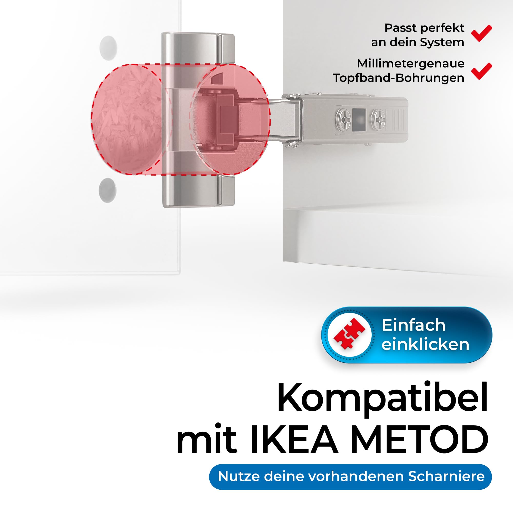 Prima Systeme Küchenfront (Weiß, 40x180 (Rechts/Links)) – Schranktür kompatibel mit IKEA METOD – Kratzfest, wasserabweisend und leicht zu reinigen – Premium-Qualität für Dein Zuhause