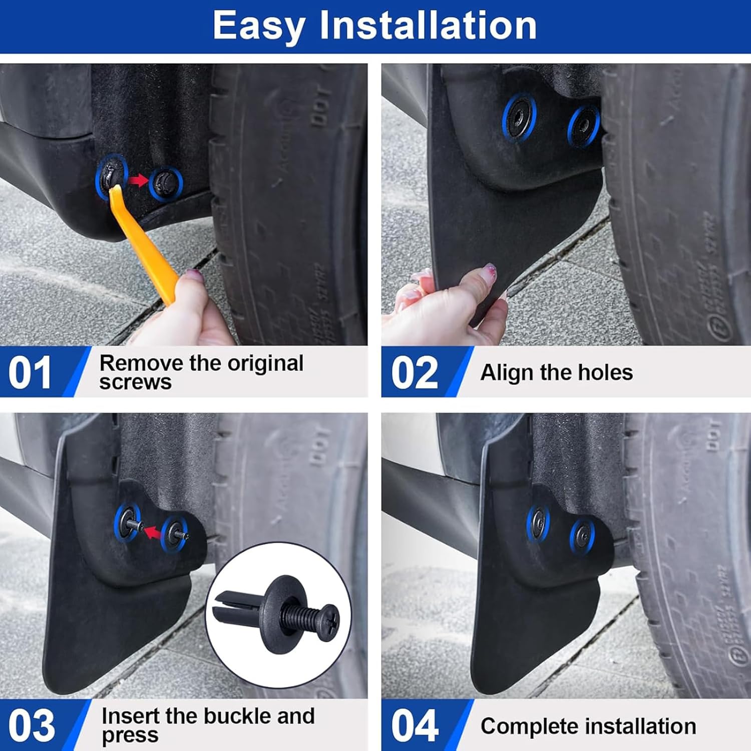 ‌4pcs Mud Flaps Splash Guards for GWM Tank 300 2021-2024, Front & Rear All Weather Fender Guards Heavy Duty Protection Road Debris Paint Protection Mud Guard Accessories