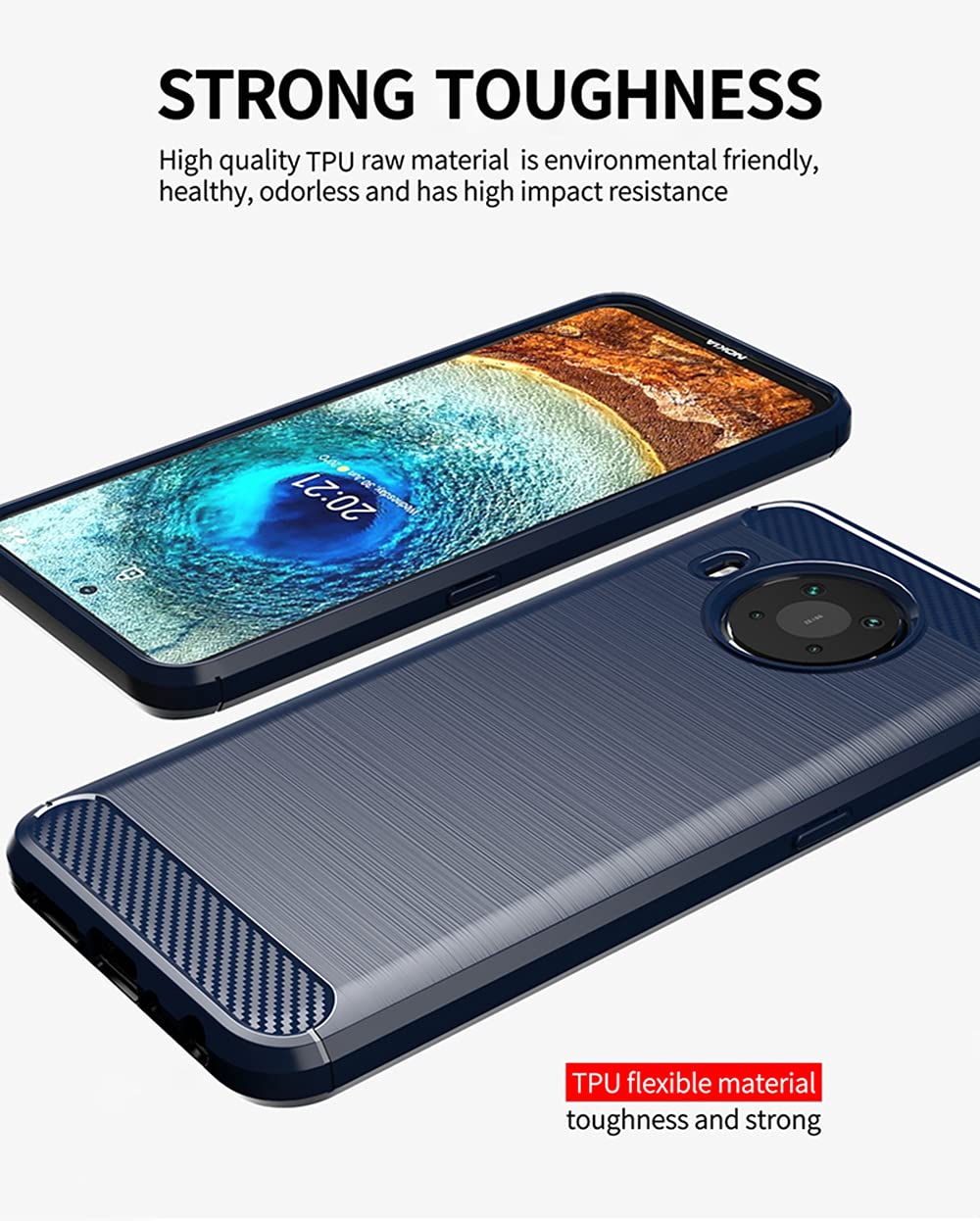 Cover Per Nokia X20 In TPU Morbido - Sottile Paraurti Antiurto, Anti Graffio, Custodia Flessibile Con Taglio Di Precisione (Nero)