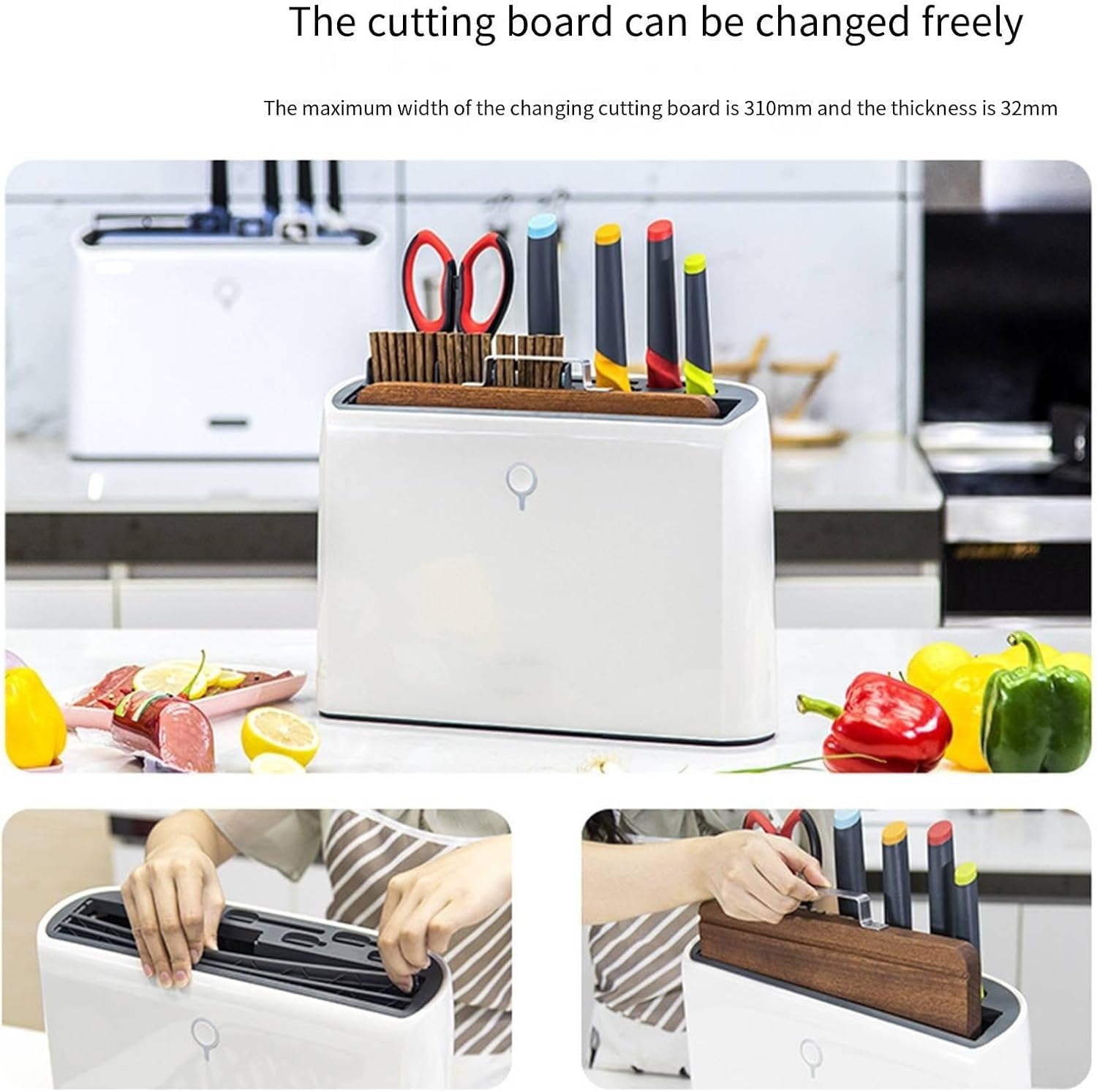 Desinfección Cuchillo Rack Tabla De Cortar Clasificación De Desinfección Doméstica Tabla De Cortar Cuchillo De Cocina Tabla De Cortar Estante De Almacenamiento, A