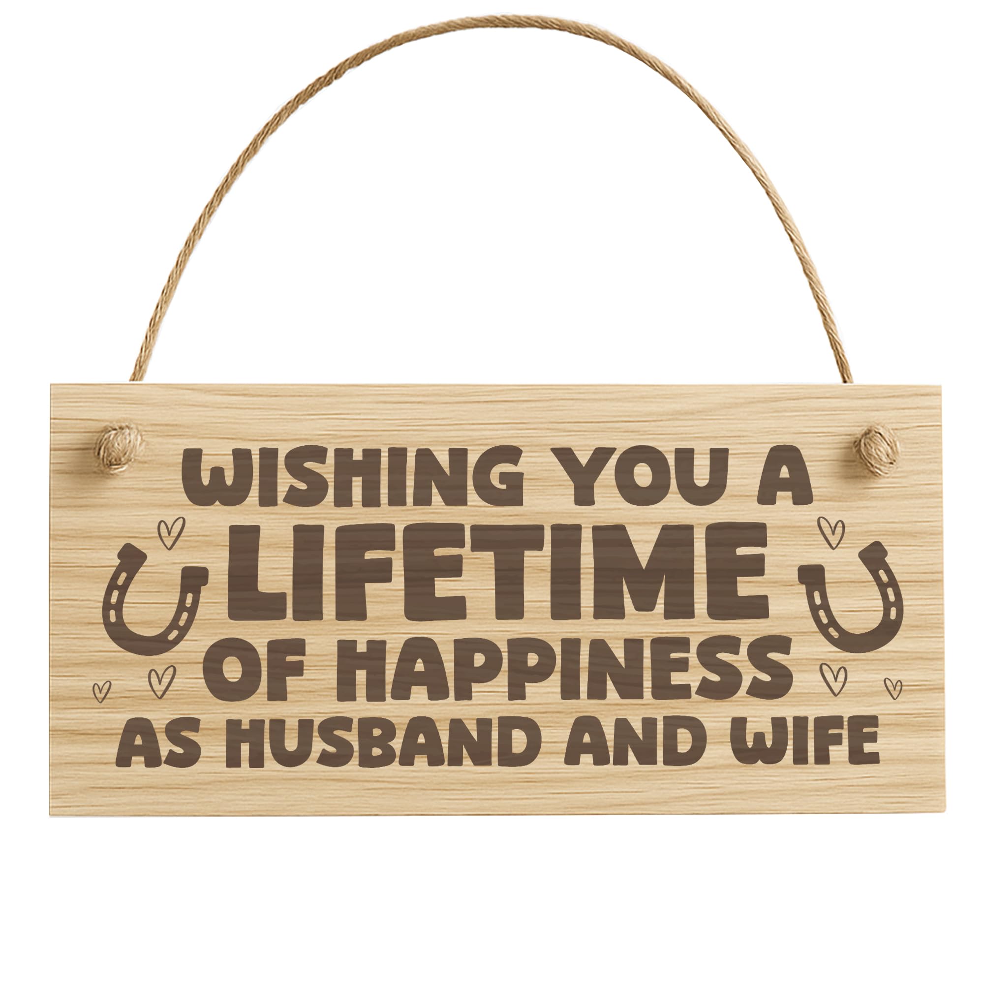 Red Ocean Congratulations Gift For Wedding Wishing You A Lifetime Of Happiness Engraved Wood Sign Gift For Couple Mr And Mrs Wedding Day Gift Keepsake