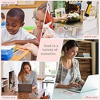 Vista 4 de Calculadora rosa, calculadora pequeña, suministros escolares, mini calculadoras solares lindas de 4 funciones, calculadoras básicas para suministros