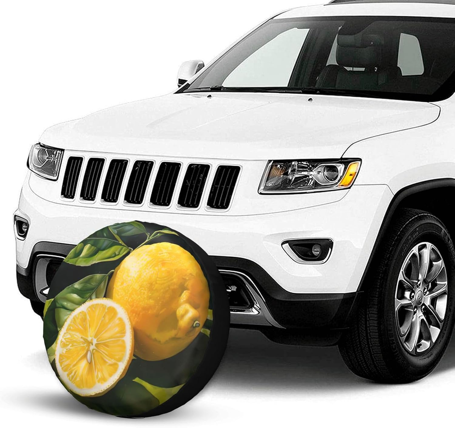 Lemon Fruit Print Tire Cover Universal Spare Wheel for Trailer Rv SUV Truck Camper Travel Accessories