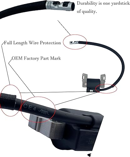 Miniatura 4 de YAMAKATO Bobina de Encendido 591459 490586 492341 para Briggs and Stratton Toro MTD Craftsman Cub Cadet Motor Cortacésped Tractor de Montar Armadura