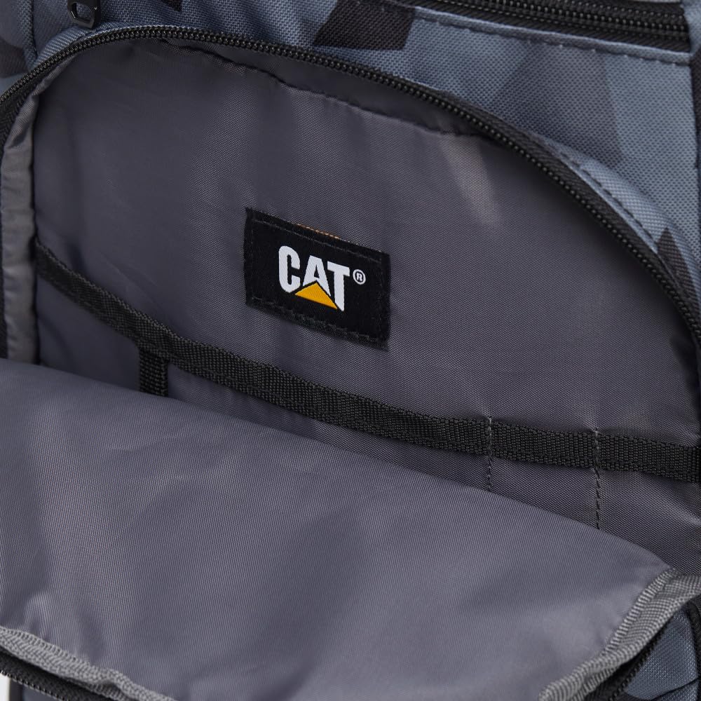 CAT Caterpillar Bennett 84184-661 - Mochila resistente de estilo Workwear, bolsa impermeable de 22 l con compartimento para portátil, ideal para equipaje de mano, universidad y negocios, negro/gris